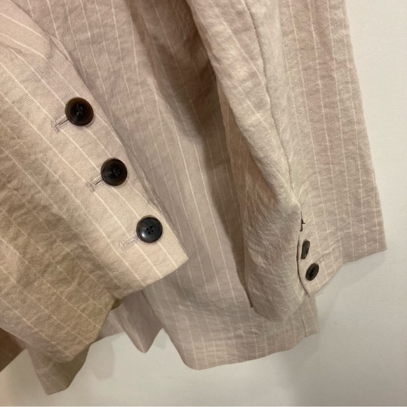 *Sold Treasure & Bond Long Blazer Pinstripe Tan Beige Oversized Sz XL - Picture 9 of 11